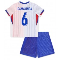 Fotbalové Dres Francie Eduardo Camavinga #6 Dětské Venkovní ME 2024 Krátký Rukáv (+ trenýrky)